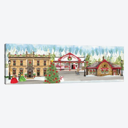 Christmas Village panel II Canvas Print #TRE314} by Tara Reed Canvas Print