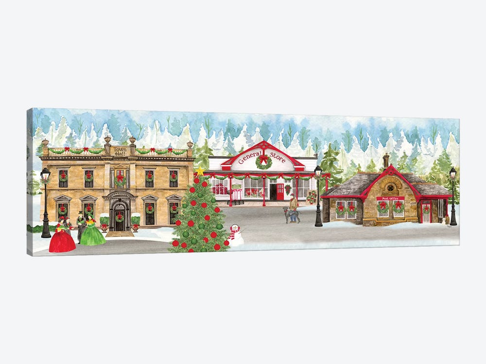 Christmas Village panel II by Tara Reed 1-piece Canvas Art Print