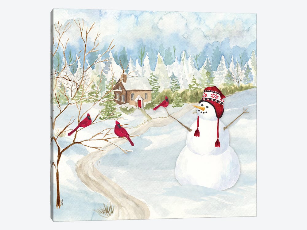 Snowman Christmas I by Tara Reed 1-piece Canvas Art Print
