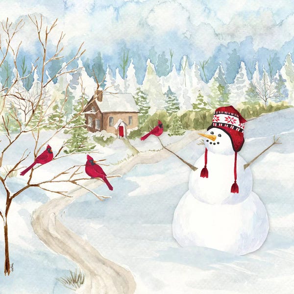 Roaring Brook Art: Snowman Christmas I by Tara Reed
