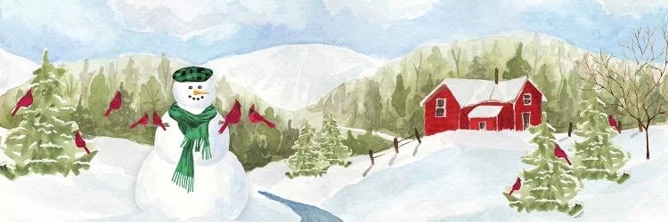 Snowman Christmas panel II by Tara Reed wall art