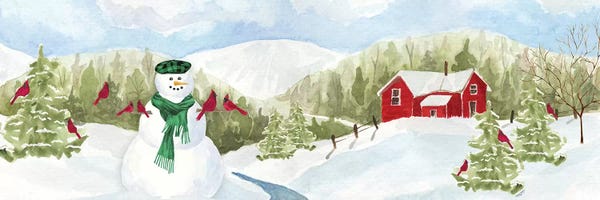 Tara Reed: Snowman Christmas panel II by Tara Reed