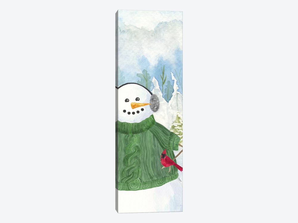 Snowman Christmas vertical I by Tara Reed 1-piece Canvas Wall Art
