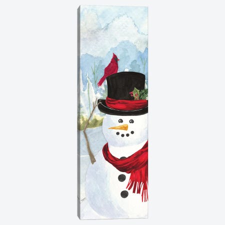 Snowman Christmas vertical II Canvas Print #TRE358} by Tara Reed Canvas Wall Art