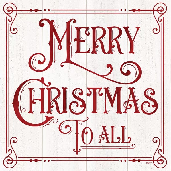 Vintage Christmas: Vintage Christmas Signs IV-Merry Christmas by Tara Reed