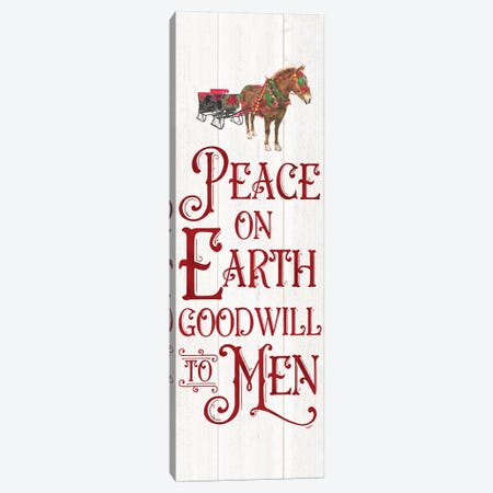 Vintage Christmas Signs panel III-Peace on Earth Canvas Print #TRE363} by Tara Reed Art Print