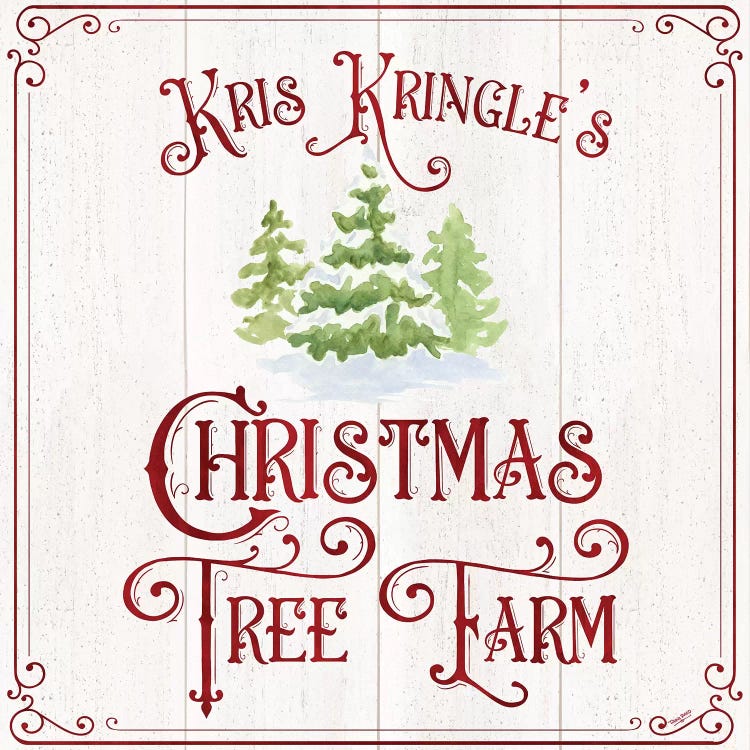 Vintage Christmas Signs VI-Tree Farm by Tara Reed wall art