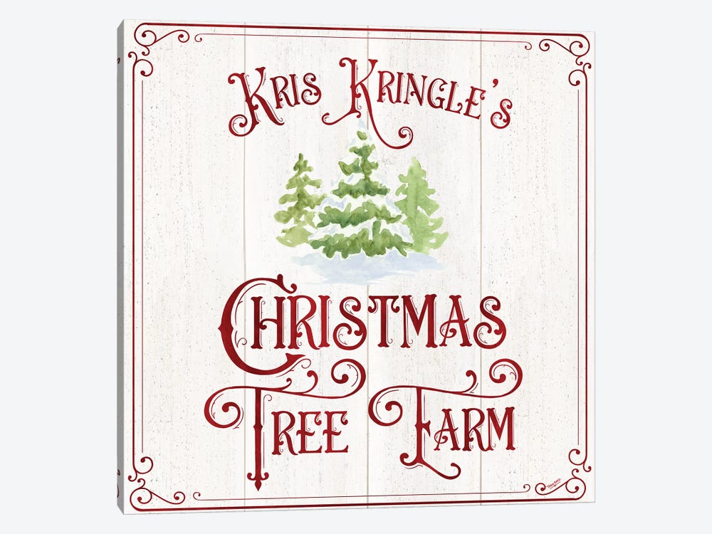 Vintage Christmas Signs VI-Tree Farm 1-piece Art Print