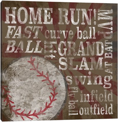 All Star Sports III Canvas Art Print - Baseball Art