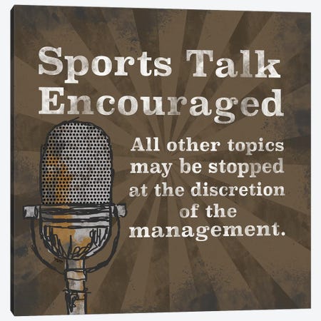 Sports Talk I Canvas Print #TRE373} by Tara Reed Canvas Artwork
