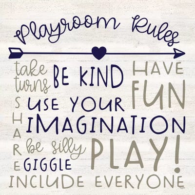 Playroom Rules III by Tara Reed canvas print
