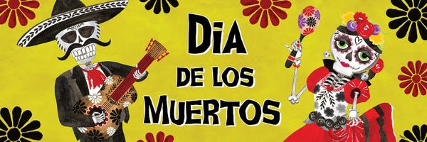 Skeletons: Day Of The Dead Panel I - Dia de los Muertos by Tara Reed