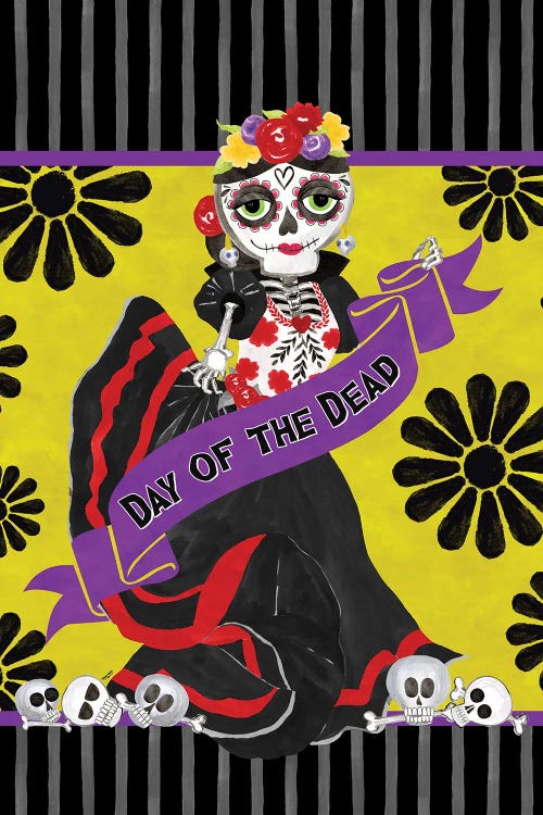 Day Of The Dead Portrait IX by Tara Reed wall art