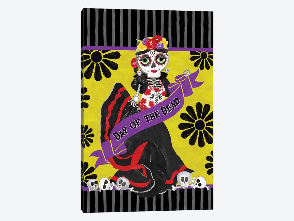 Day Of The Dead Portrait IX by Tara Reed 1-piece Canvas Art