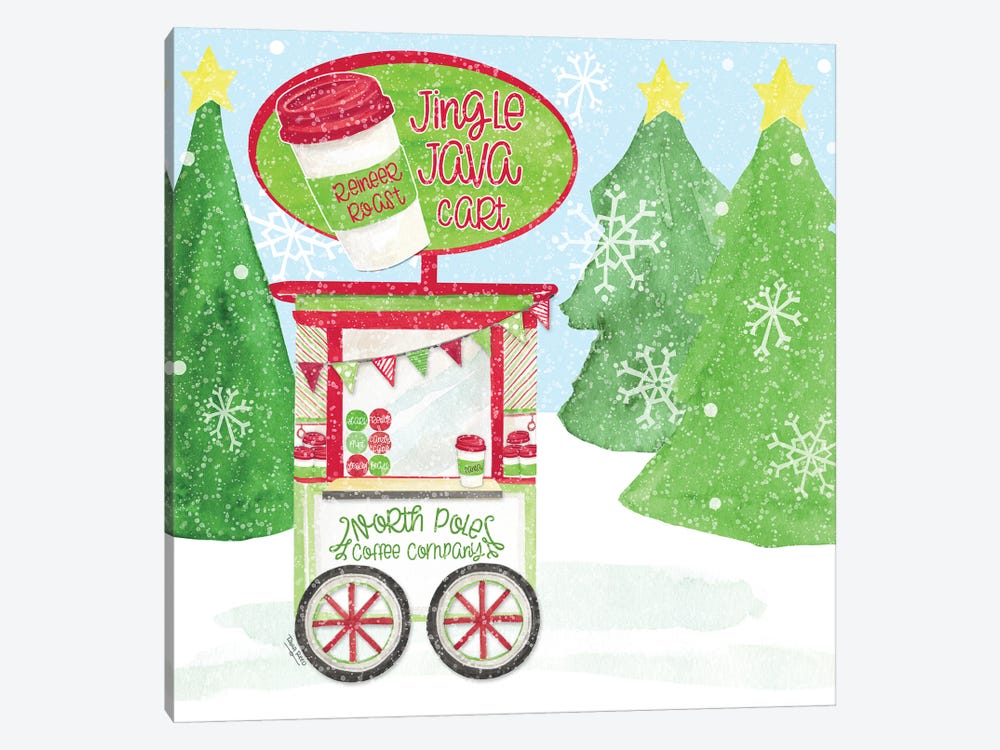 Food Cart Christmas II Jingle Java by Tara Reed 1-piece Canvas Artwork