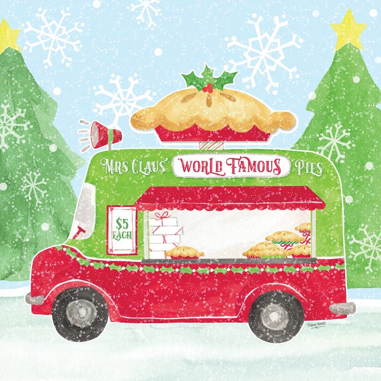 Food Cart Christmas III Mrs Clause Pies by Tara Reed wall art