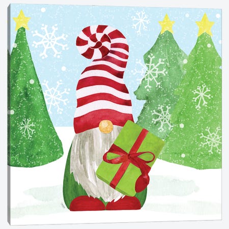Gnome For Christmas I Canvas Print #TRE425} by Tara Reed Canvas Art Print