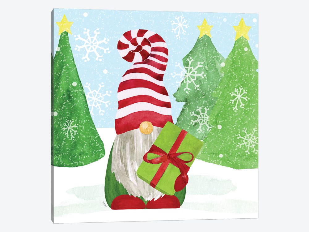 Gnome For Christmas I by Tara Reed 1-piece Canvas Art