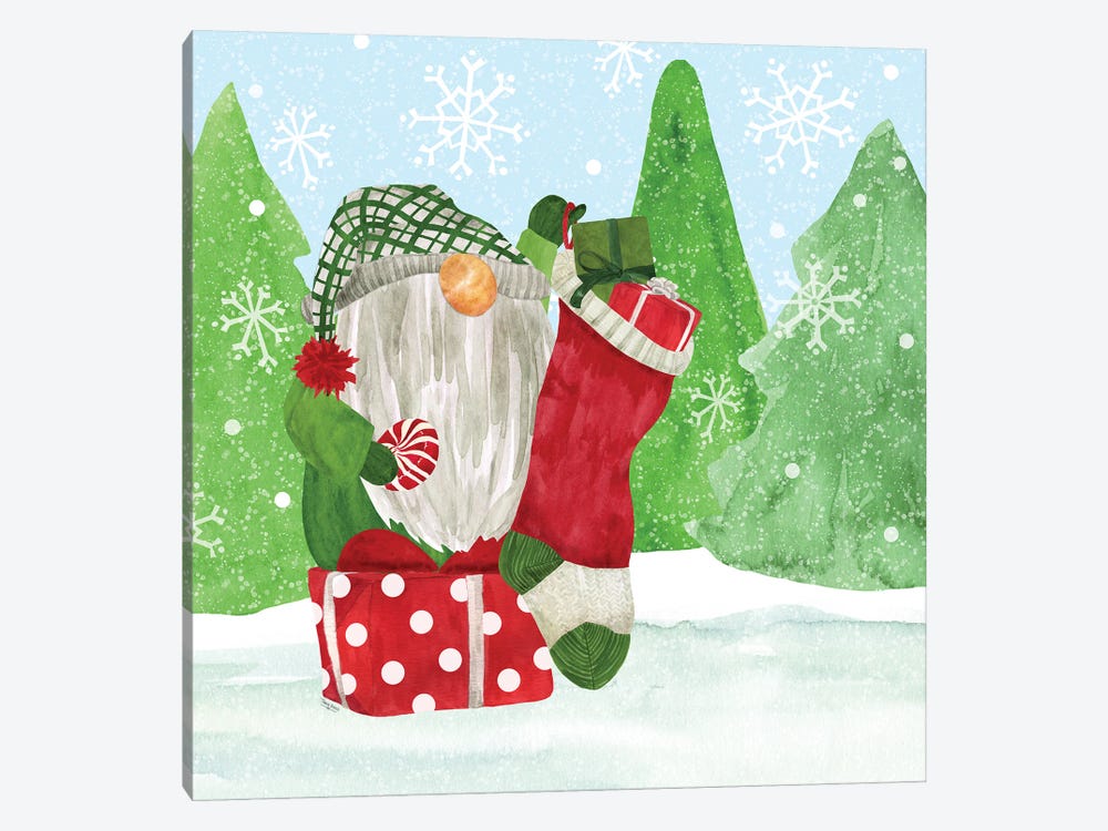 Gnome For Christmas IV by Tara Reed 1-piece Canvas Art Print