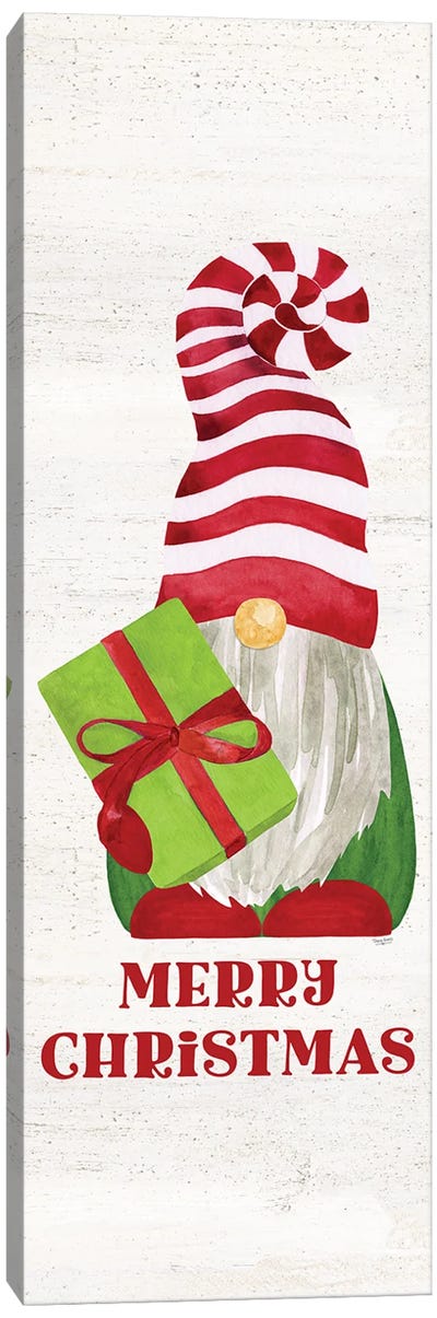 Gnome For Christmas Sentiment IV Canvas Art Print - Christmas Gnome Art