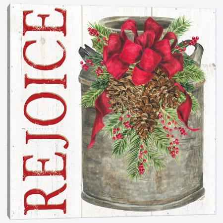 Home for the Holidays Rejoice Canvas Print #TRE438} by Tara Reed Canvas Print