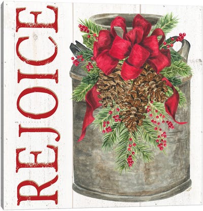 Home for the Holidays Rejoice Canvas Art Print - Home for the Holidays