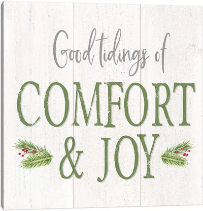 Peaceful Christmas Square Comfort & Joy Canvas Art Print - Home for the Holidays