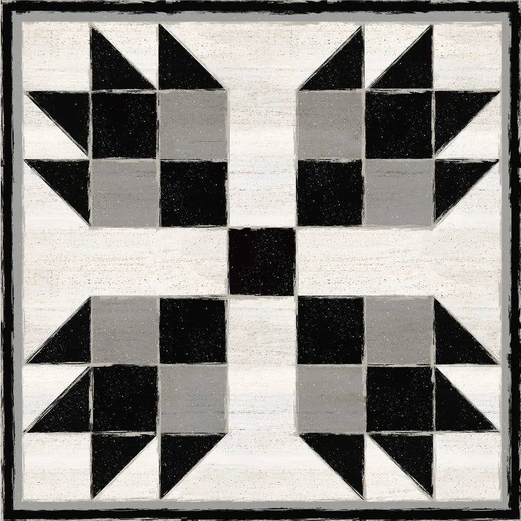 Black & White Quilt Block VII