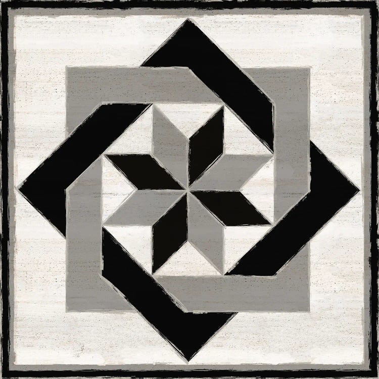 Black & White Quilt Block XII