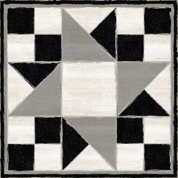 Black & White Quilt Block XIII