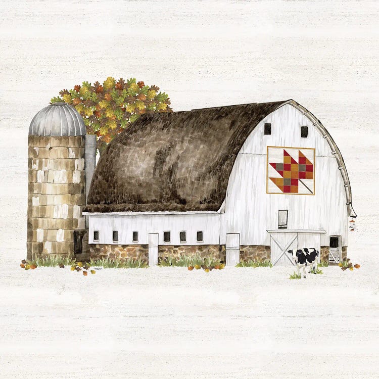 Fall Barn Quilt II by Tara Reed wall art