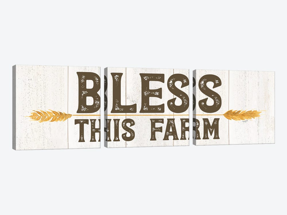 Farm Life Panel III-Bless this Farm by Tara Reed 3-piece Canvas Print