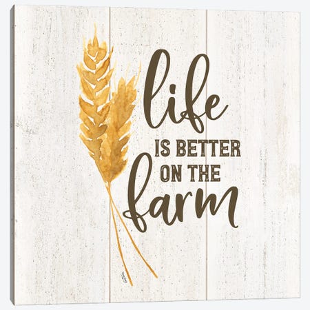 Farm Life V-Better on the Farm Canvas Print #TRE463} by Tara Reed Canvas Art