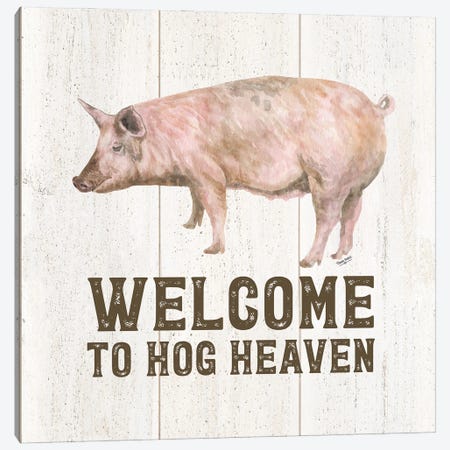 Farm Life VII-Hog Heaven Canvas Print #TRE465} by Tara Reed Canvas Art Print
