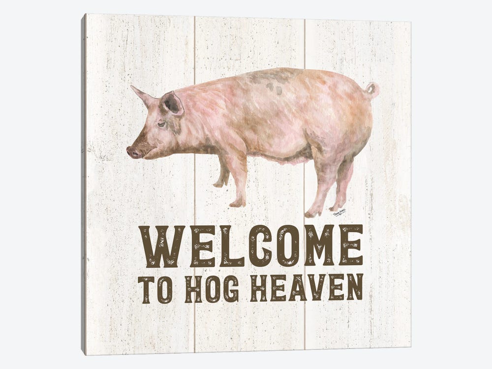 Farm Life VII-Hog Heaven by Tara Reed 1-piece Canvas Wall Art