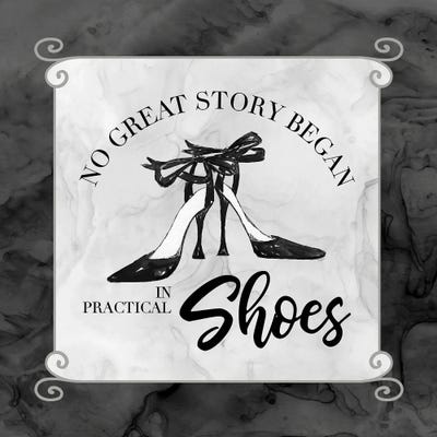 Fashion Humor IV-No Great Story by Tara Reed metal wall art