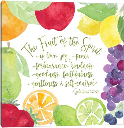 Fruit of the Spirit I-Fruit Canvas Art Print - Berry Art