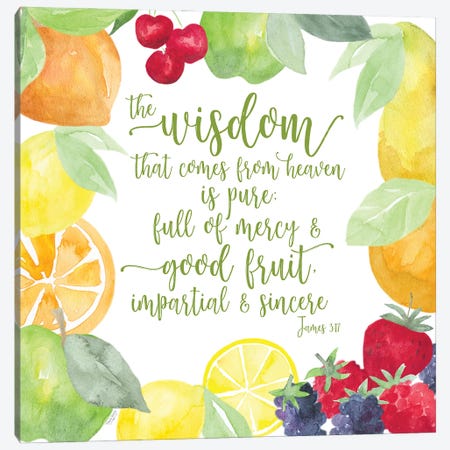 Fruit of the Spirit IV-Wisdom Canvas Print #TRE476} by Tara Reed Canvas Wall Art