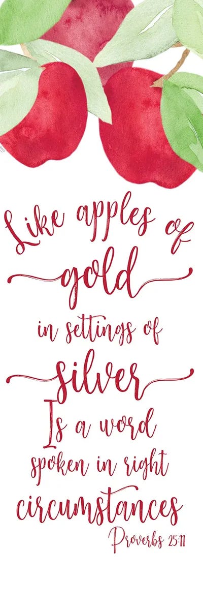 Fruit of the Spirit vertical II-Apples by Tara Reed canvas print