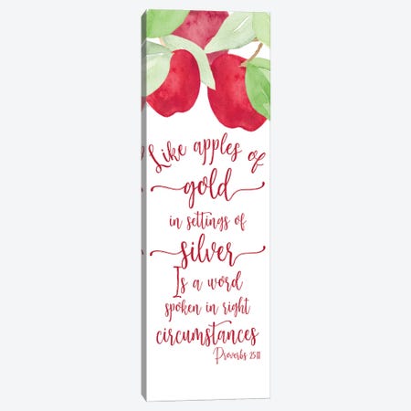 Fruit of the Spirit vertical II-Apples Canvas Print #TRE480} by Tara Reed Canvas Art