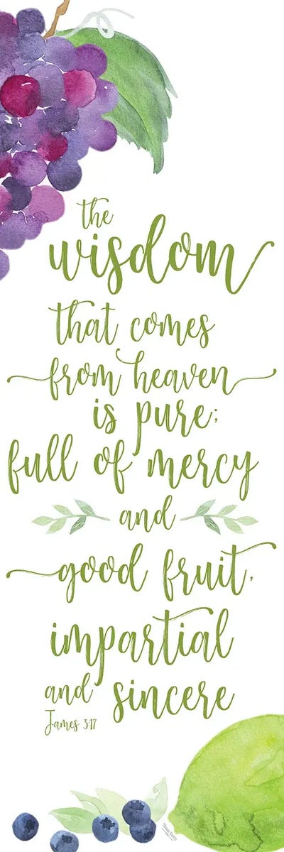 Fruit of the Spirit vertical IV-Wisdom by Tara Reed framed canvas print