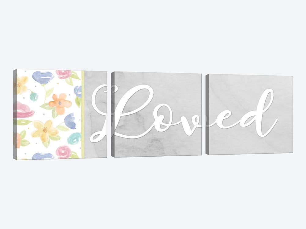 Girl Inspiration panel VII-Loved by Tara Reed 3-piece Canvas Art