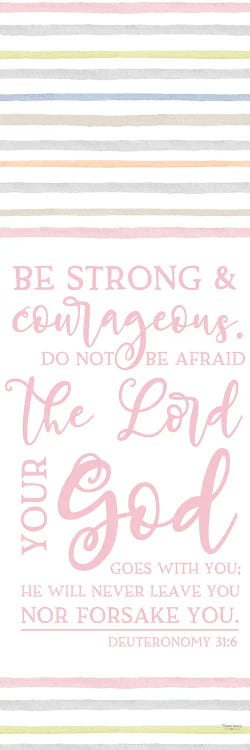Girl Inspiration vertical II-Strong & Courageous by Tara Reed wall art