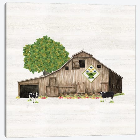 Spring & Summer Barn Quilt I Canvas Print #TRE496} by Tara Reed Canvas Artwork