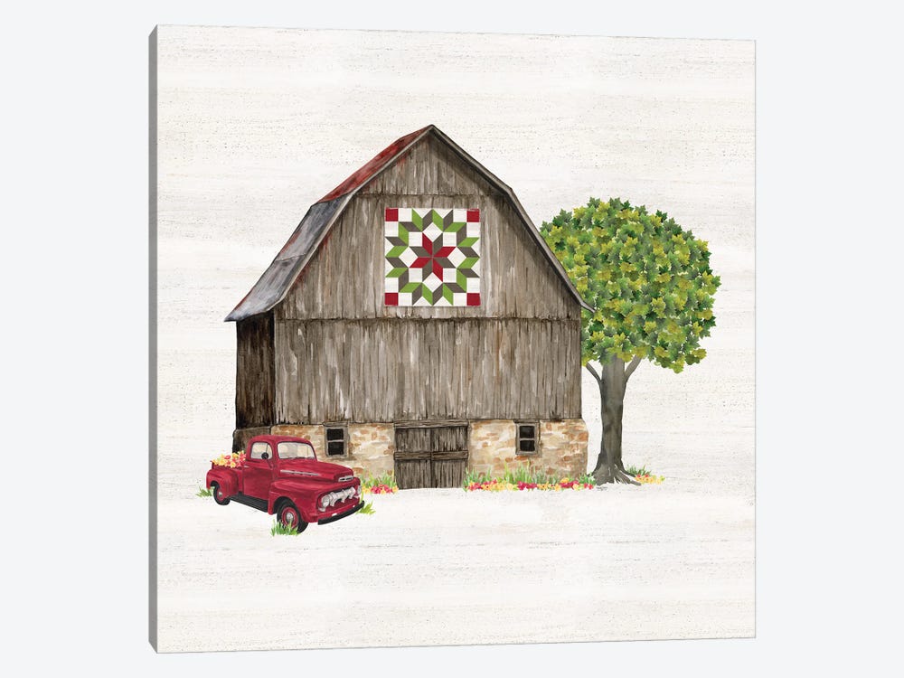 Spring & Summer Barn Quilt II by Tara Reed 1-piece Canvas Art Print