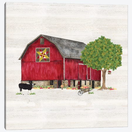 Spring & Summer Barn Quilt III Canvas Print #TRE498} by Tara Reed Canvas Print