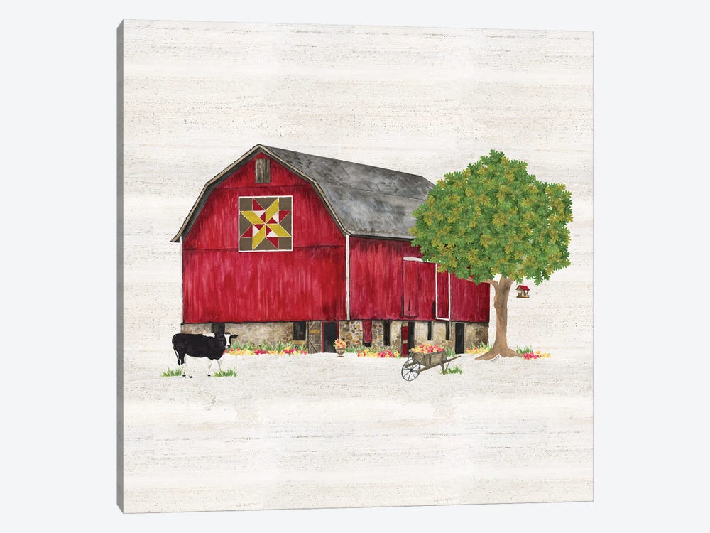 Spring & Summer Barn Quilt III by Tara Reed 1-piece Canvas Wall Art