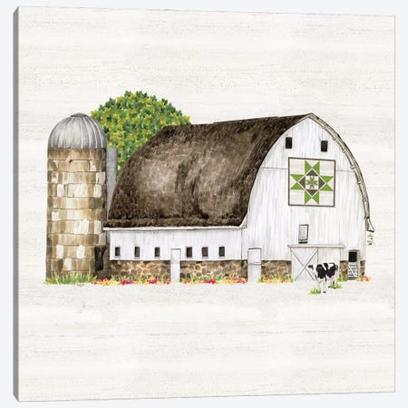 Spring & Summer Barn Quilt IV Canvas Print #TRE499} by Tara Reed Art Print