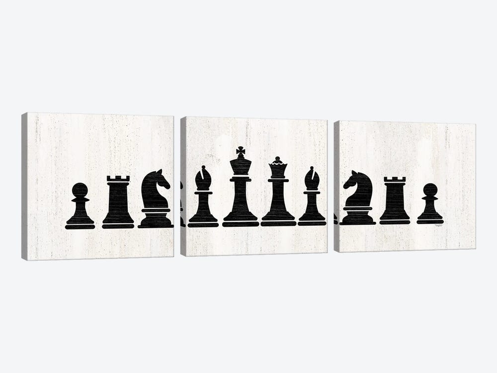 Chess Piece Panel by Tara Reed 3-piece Canvas Artwork