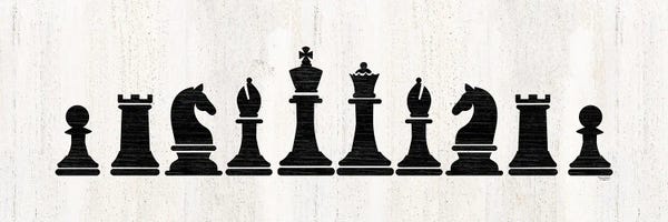 Cards & Board Games: Chess Piece Panel by Tara Reed